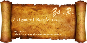 Zsigmond Ramóna névjegykártya